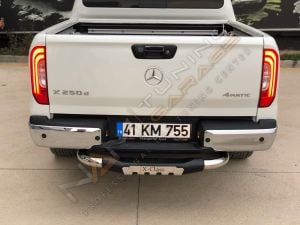 Mercedes X-Class Arka Basamak X-Class YAZILI Gri ve Siyah Seçenekli PAK25