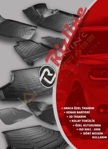 Rizline Mazda CX5 2012-2017 Havuzlu 3D Paspas Takımı Seti Tam Uyumlu A++ Profesyonel Oto Paspas