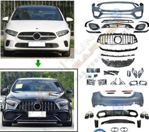 W177 2018+ A SERISI SEDAN IÇIN UYUMLU A45 BODY KIT (ARKA TAMPONLU SET)