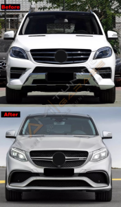 MERCEDES ML SERISI IÇIN UYUMLU GLE GÖRÜNÜM BODY KIT (FACELIFT) (12-15) (xenon farlı model için)