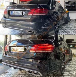 MERCEDES W212 IÇIN UYUMLU E63 BODY KIT (2013-2015) (ÖN TAMPON-DIFÜZÖR-EGZOZ-MARSPIYEL)