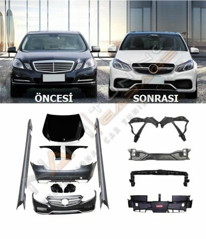 MERCEDES W212 IÇIN UYUMLU MAKYAJLI E63E ÇEVIRME FACELIFT BODY KIT