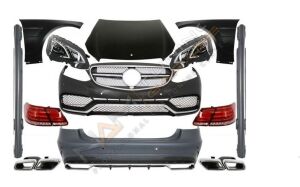 MERCEDES W212 IÇIN UYUMLU MAKYAJLI E63E ÇEVIRME FACELIFT BODY KIT