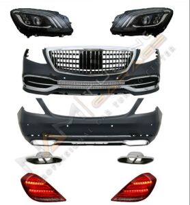 MERCEDES W222 S SERISI IÇIN UYUMLU MAYBACH GÖRÜNÜM BODY KIT ( FAR VE STOP DAHIL)