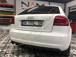 Audi A3 2008-2012 HB 2 Kapı S3 Difüzör Soldan Çift (Difüzör)