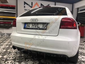 Audi A3 HB 2 Kapı S3 Difüzör Soldan Çift Çıkış 2008-2012 arası
