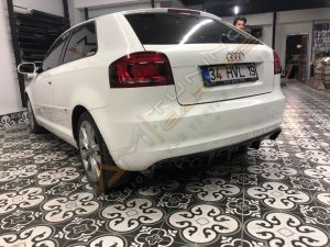 Audi A3 2008-2012 HB 2 Kapı S3 Difüzör Soldan Çift (Difüzör)