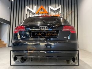 Audi A3 HB 2 Kapı S3 Difüzör Soldan Çift Çıkış 2008-2012 arası