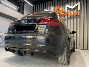 Audi A3 HB 2 Kapı S3 Difüzör Soldan Çift Çıkış 2008-2012 arası