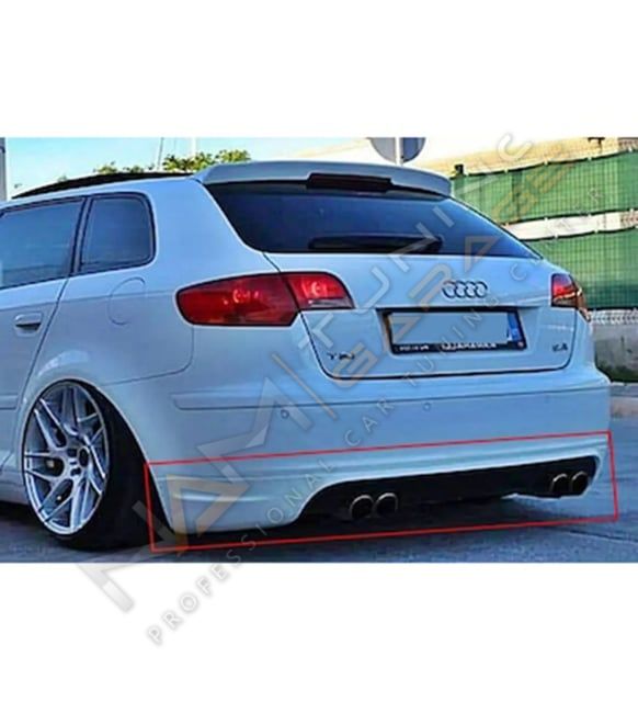 Audi A3 8P Arka Tampon Ek (Plastik) 2 Kapı 2006-2012