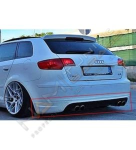 Audi A3 8P Arka Tampon Ek (Plastik) 2 Kapı 2006-2012