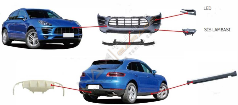 MACAN 2014-2017 IÇIN UYUMLU TECH-ART IÇIN UYUMLU BODY KIT