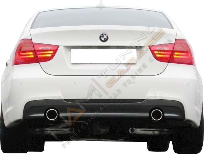 BMW E90 Difüzör Sağ Sol Tek Çıkış Piano Black 2004-2011