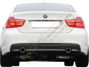 BMW E90 Difüzör Sağ Sol Tek Çıkış Piano Black 2004-2011
