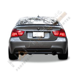 BMW E90 Difüzör Sağ Sol Tek Çıkış Piano Black 2004-2011