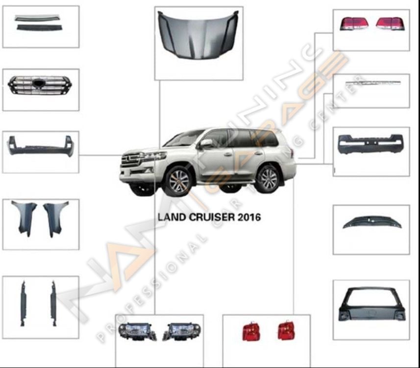 LAND CRUISER 2008-2015 IÇIN FACELIFT BODY KIT (2016+ IÇIN UYUMLU GÖRÜNÜM)