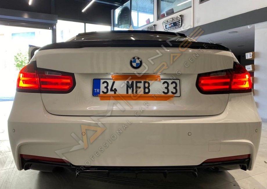 Bmw F30 2012 - 2018 M Performance Difüzör (Plastik) Piano Black