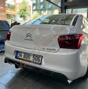 Citreon C-Elysee Arka Difüzör Celysee Arka Tampon Eki Parlak Siyah 2013+