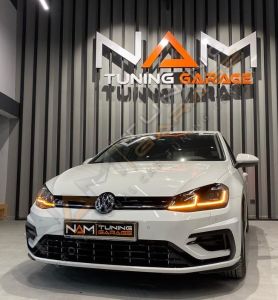 Golf 7 için Golf 7.5 R Görünüm Ön Tampon Panjur Seti