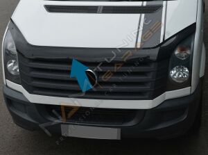 Vw Crafter Kaput Rüzgarlığı 2006-2017 arası Parlak Siyah