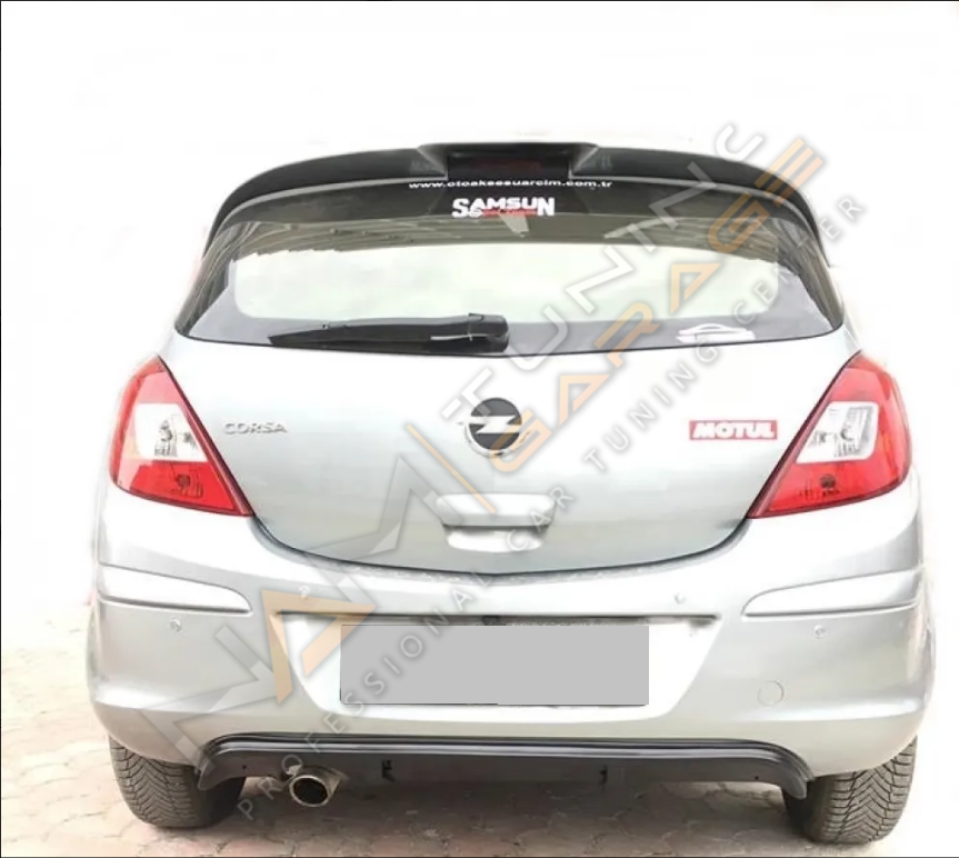 Opel Corsa D Style Difüzör Parlak Siyah 2011-2014 Sol Tekli Çıkış