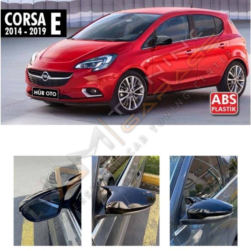 Corsa E Batman Yarasa Ayna Kapağı Piano Black / 2014-2019