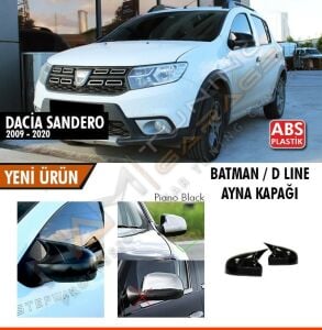 Dacia Sandero Batman Yarasa Ayna Kapağı Piano Black / 2009 - 2020