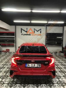 Honda Civic FC5 Arka Cam Vizörü (Plastik) Piano Black
