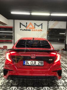 Honda Civic Fc5 Arka Cam Vizörü (Plastik) Piano Black  yerli üretim