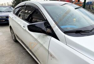 Hyundai Accent Blue Sinyalsiz Batman Yarasa Ayna Kapağı Piano Black / 2011-2018