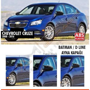 Chevrolet Cruze Batman Yarasa Ayna Kapağı Piano Black / 2012-2016