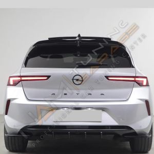 Opel Astra L Arka Difüzör Parlak Siyah 2022+