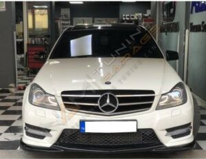 Mercedes W204 C180 Makyajlı Ön Ek 2011-2014 arası Parlak Siyah