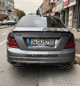 Mercedes W204 C180 Makyajsız Difüzör (Plastik) Piano Black