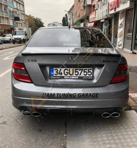Mercedes W204 C180 Makyajsız Difüzör (Plastik) Piano Black 2007-2011