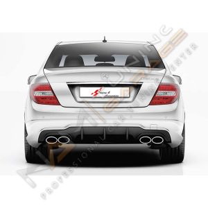 Mercedes W204 Difüzör Makyajlı Kasa Parlak Siyah Sağ Sol Çift Çıkış  2011-2014 arası