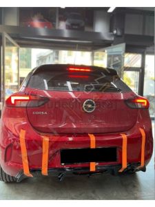 Opel Corsa F Difüzör Arka Ek (Plastik) Parlak Siyah 2019+