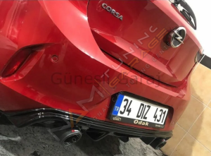 Opel Corsa F Difüzör Arka Ek (Plastik) Parlak Siyah 2019+