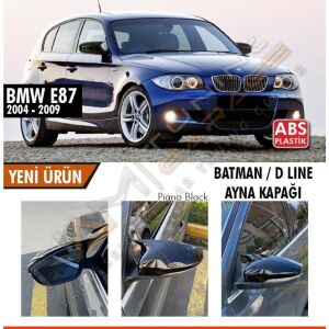 BMW E87 Batman Yarasa Ayna Kapağı Piano Black ABS / 2004-2011