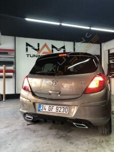 Opel Corsa D Egzoz Görünümlü Difüzör Piano Black 2011-2014
