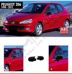 Peugeot 206 Batman Yarasa Ayna Kapağı Piano Black / 1998 - 2012