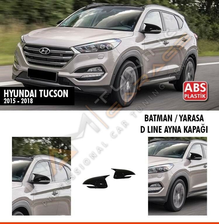 Tucson Batman Yarasa Ayna Kapağı Piano Black / 2015-2018