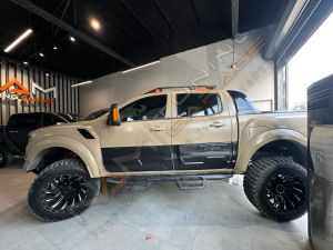 Ford Ranger Yan Kapı Kaplama Seti Geniş Model Kapı Koruma 6 parça