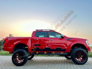Ford Ranger Yan Kapı Kaplama Seti Geniş Model Kapı Koruma 6 parça
