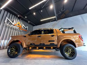Ford Ranger Yan Kapı Kaplama Seti Geniş Model Kapı Koruma 6 parça