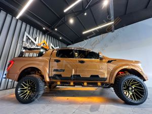 Ford Ranger Yan Kapı Kaplama Seti Geniş Model Kapı Koruma 6 parça