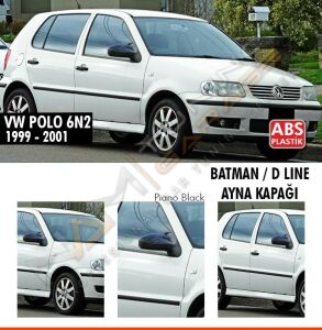 Vw Polo Mk3 6N2 Batman Yarasa Ayna Kapağı Piano Black / 1999-2001