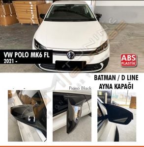 Vw Polo Mk6.5 FL Batman Yarasa Ayna Kapağı Piano Black / 2021 Sonrası