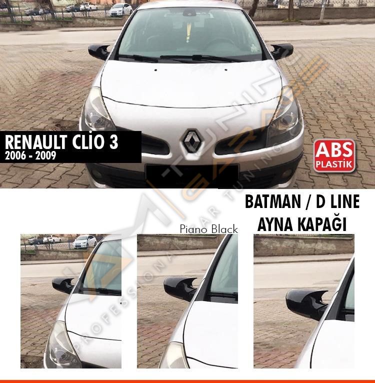 Renaut Clio 3 Batman Yarasa Ayna Kapağı Piano Black / 2006-2009