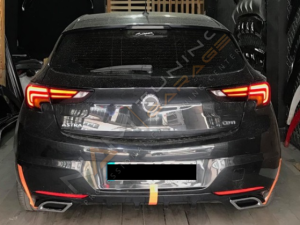 Opel Astra K Egzoz Görünümlü Difüzör (Plastik) Piano Black